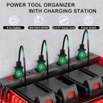 Power Tool Organizer with Charging Station & Hooks