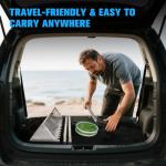 Stainless Steel Sand Flea Rake with Curved Handle