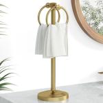 Hoimpro 17" Gold Free Standing Towel Rack