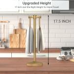 Hoimpro 17" Gold Free Standing Towel Rack