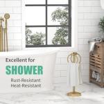 Hoimpro 17" Gold Free Standing Towel Rack