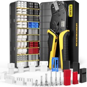 Versatile Crimp Tool Kit with 20 Connector Types