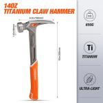 Vanquish 14oz Titanium Framing Hammer with Grip