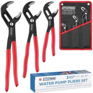 E•Werk 3-Piece Adjustable Water Pump Pliers Set