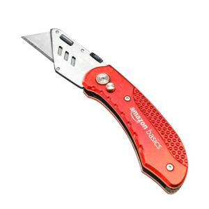 Lightweight Red Folding Utility Knife by Amazon Basics