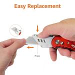 Lightweight Red Folding Utility Knife by Amazon Basics