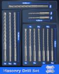 17-Piece Rotary Hammer Drill Bits & Chisels Set