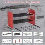Power Tool Organizer with Charging Station & Hooks