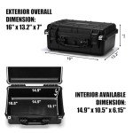 Waterproof 16" Plastic Toolbox with Custom Foam