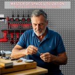 Power Tool Organizer with Charging Station & Hooks