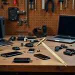 6-in-1 Mini Brass Hammer with Screwdriver Tool