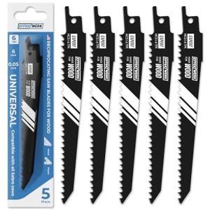 E•Werk 5-Pack Wood Reciprocating Saw Blades