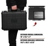 Waterproof 16" Plastic Toolbox with Custom Foam