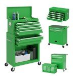 8-Drawer Rolling Tool Chest with Lock and Wheels