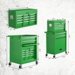 8-Drawer Rolling Tool Chest with Lock and Wheels