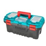 TOTAL Plastic Tool Box with Organizer Tray