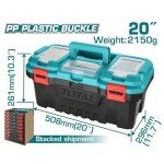TOTAL Plastic Tool Box with Organizer Tray