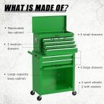 8-Drawer Rolling Tool Chest with Lock and Wheels