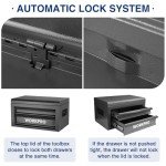 WORKPRO Heavy-Duty 15-Inch Metal Tool Box