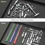 Magnetic Socket Organizer Set – 6-Piece Holder