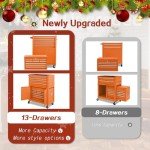 Mobile 13-Drawer Tool Chest with Rolling Wheels