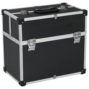 Black Aluminum Tool Case with Extendable Trays