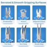 6-Pc Mini Pliers Set for Crafts and Repairs