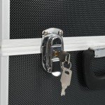 Compact Black Aluminum Tool Case with Extendable Trays