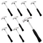 8 Pack Mini Claw Hammer Set with Rubber Handle