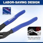 WORKPRO Adjustable Pliers Wrench Set, 7 & 10-Inch