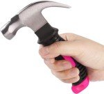 Mini 8oz Pink Claw Hammer with Shock Grip