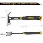 DESHIL 22 oz Fiberglass Claw Hammer - Smooth Face