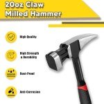 20oz Magnetic Claw Hammer with Ergonomic Handle