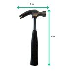 8 oz Claw Hammer with Rubber Grip Handle