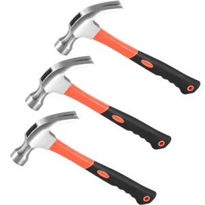 3-Pack 12oz Claw Hammer Set with Non-Slip Handle