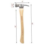 Tiger Titanium Hammer with Curved Hickory Handle 14 Oz