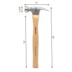 Big Horn 14 Oz Tiger Titanium Hammer - Hickory Handle