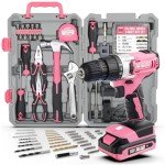 Hi-Spec 81pc Pink 18V Cordless Drill Kit