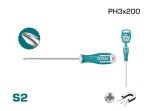 TOTAL Phillips Screwdriver PH3, 200mm Length