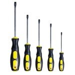 Ergonomic Flat Head Screwdriver Set with Magnetic Tips