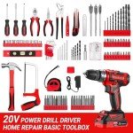 DEKOPRO 20V Cordless Drill Tool Kit Set