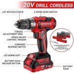 DEKOPRO 20V Cordless Drill Tool Kit Set