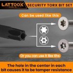 LATTOOK 13PC Tamper-Proof Torx Bit Set