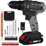 21V Cordless Drill Set with Battery and Charger