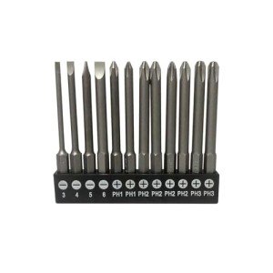 12-Piece Magnetic Screwdriver Bit Set with Hex Shank