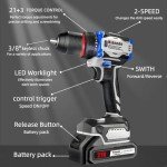 21V Cordless Brushless Drill Set with Battery