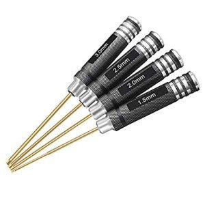 4-Piece Titanium Hex Screwdriver Set for Drones