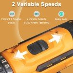 21V Cordless Drill Set with Battery and Charger