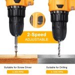 21V Cordless Drill Set with Battery and Charger