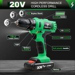 Tegatok 20V Cordless Drill and Screwdriver Set